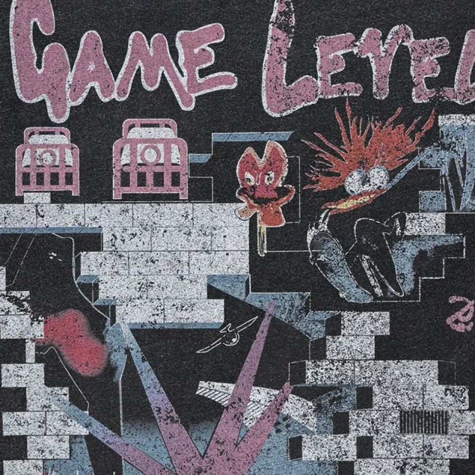 Vintage Printing Old Game Level Graphic T-Shirt Sc879811672234181afa0977d908a2c13m 98a08836