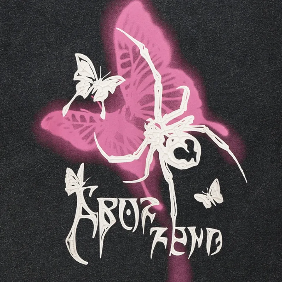 Butterfly and spider graphic T-shirt Sc9f29de976c846688a5c011fb7731171l 99f0bda4