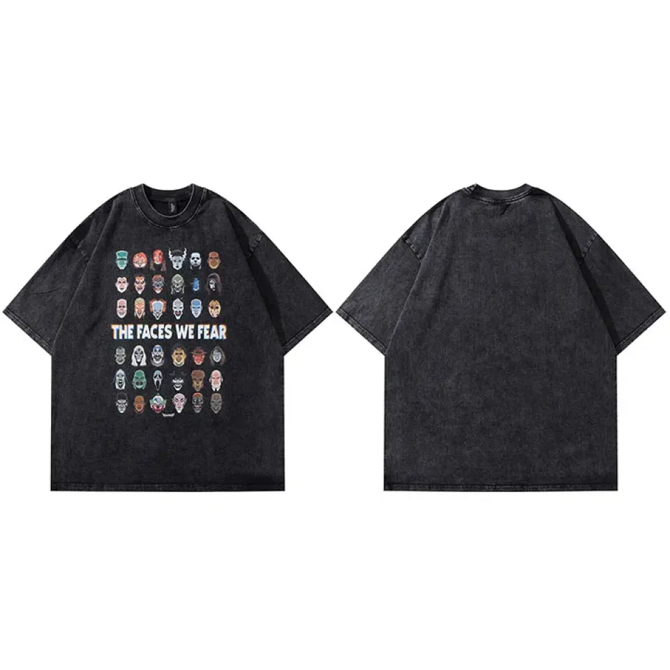 Scary Faces Graphic Washed Black T-Shirt Sf96556c3cbf74b0c960e9ca7e072690do 9ba41620