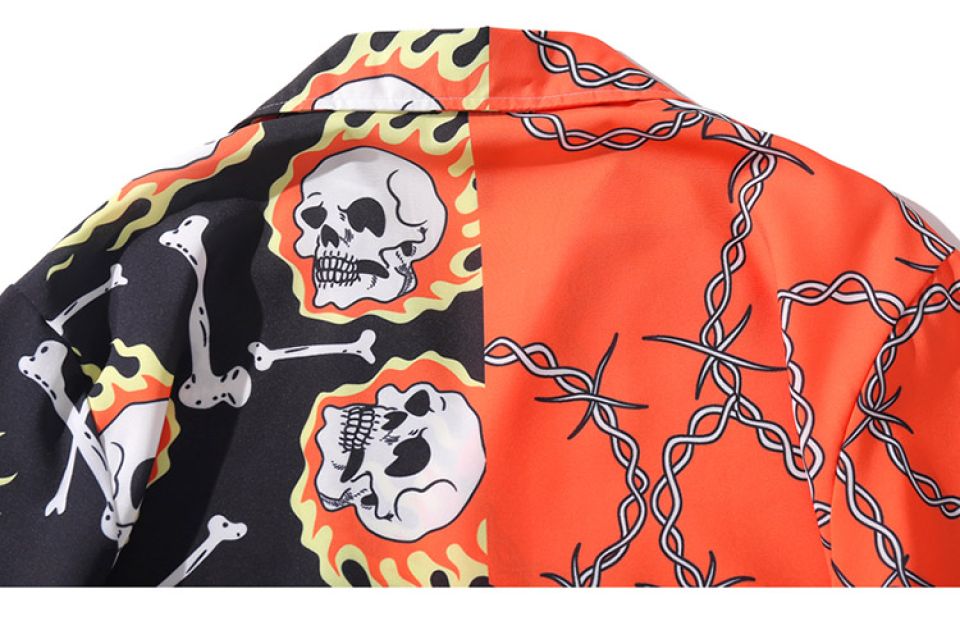 Half-n-Half Fire And Skull Poly-cotton Shirt H1af8da64ad674dd2ab3d38cb7ec49c05i 9cb45834
