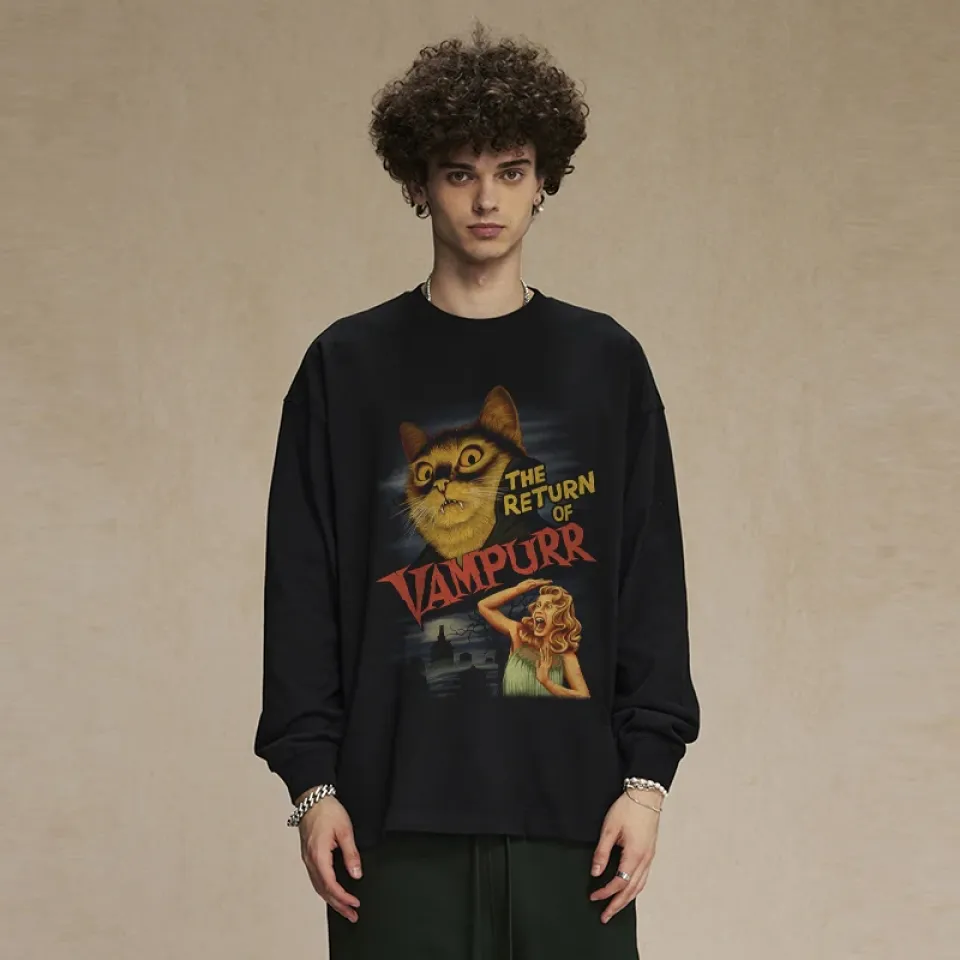 Return Of Vampurr Cat Graphic Sweatshirt S979585ad480d43c5bf401e52f7908ba74 9ecdc58c
