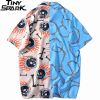 Half-n-Half Fire And Skull Poly-cotton Shirt H9507f636505d471ca80e8fa5036b57f2R a2674549