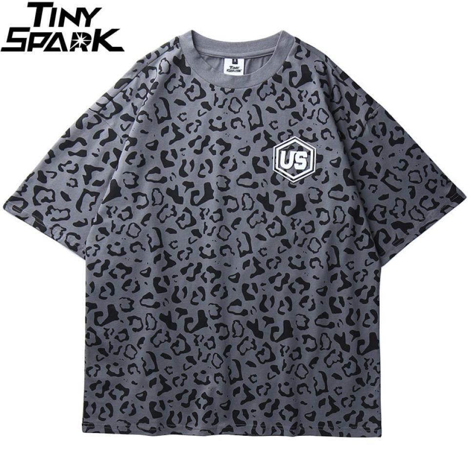 Colorful Leopard Print Cotton T-shirt Hea16968a77484a16b1715fc52ed37742U a5a6c9fb
