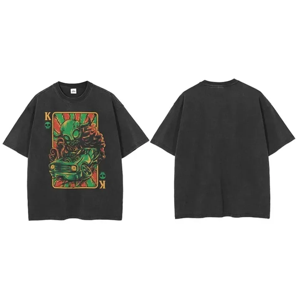 Alien Playing Card Graphic T-Shirt S81e3675ddb1c461990d6858f9119300fz a7a92b16