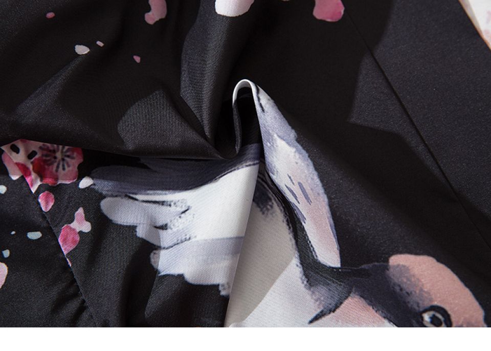 Japanese Girl In Flowers Poly-cotton Kimono H962cd2f9f405413c94253b2563c00becz aad61d96