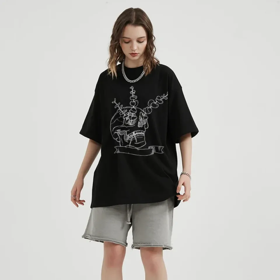 Skull Graphic Streetwear Tee S3bad461ca16246978e2bde241e8cce5cY aac494e3