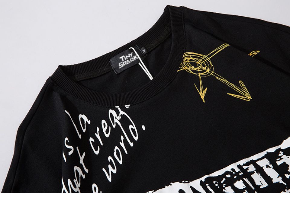 Summer Scribble Cotton T-shirt Hff40f7fed9734bf782aa817929c12722V ae039246