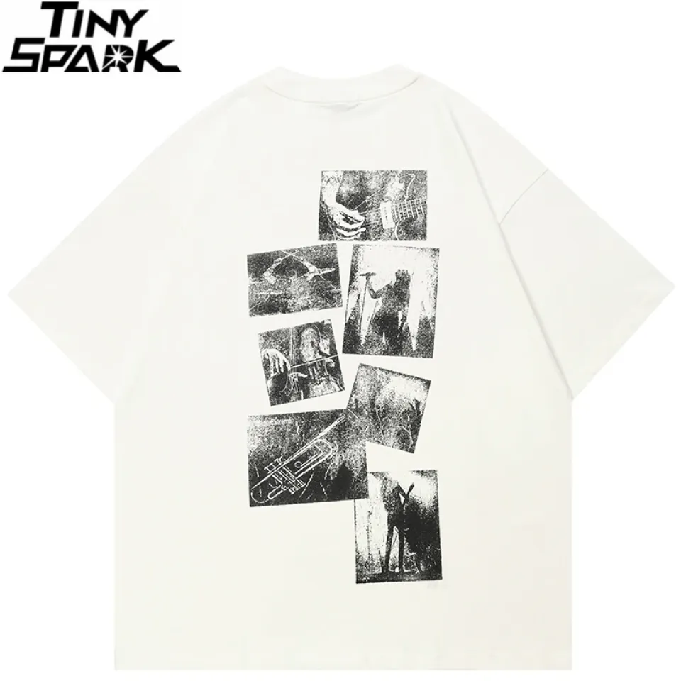 Vintage Rock Collage Graphic Back Print T-Shirt S6d81b7eabf7a442b97ed7e09dc147920I b001b186
