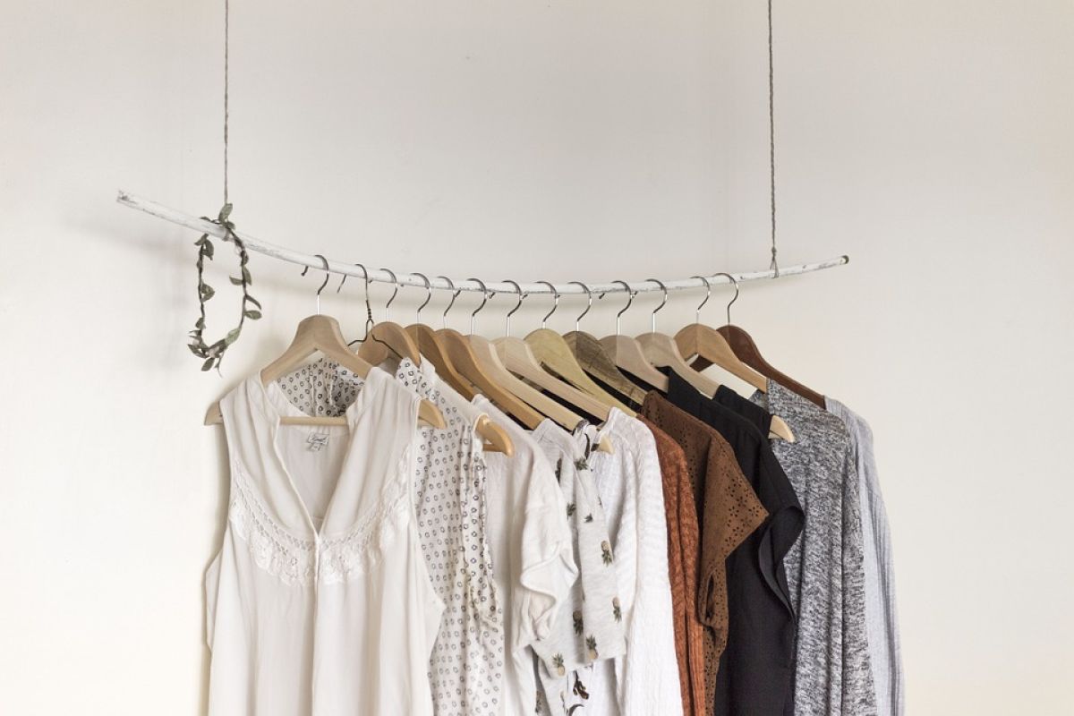 fast fashion clothes on a hanger