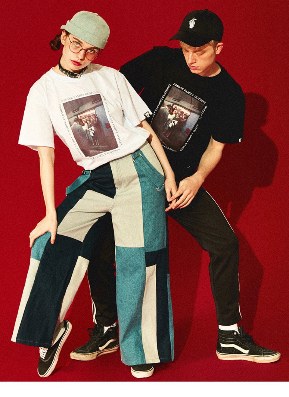 Metro Train Crowd Print Cotton T-shirt Hc9da7bd95fe34281a25f3949bebf5718H b57df721