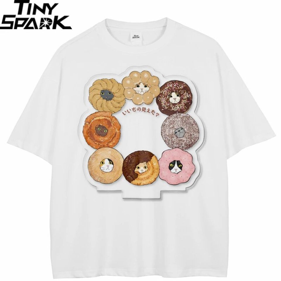 Harajuku Donut Cats Japanese T-Shirt Sbf5163451d6e40acb139c33a51d3f597w bc03b4b4