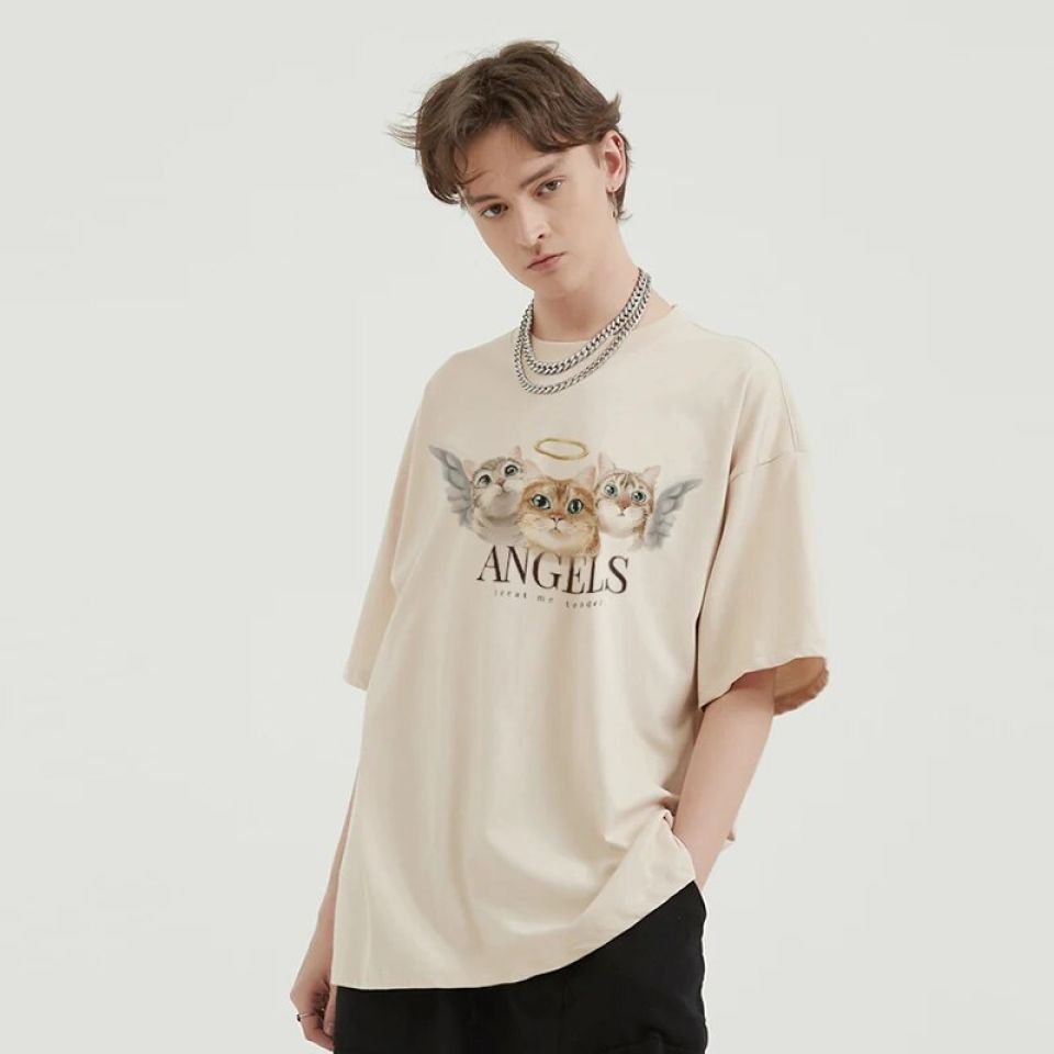 Cute Angel Cats Graphic T-shirt S0fbe1b1a1f0442f9ae5d04a807f054d2L bd4feaef