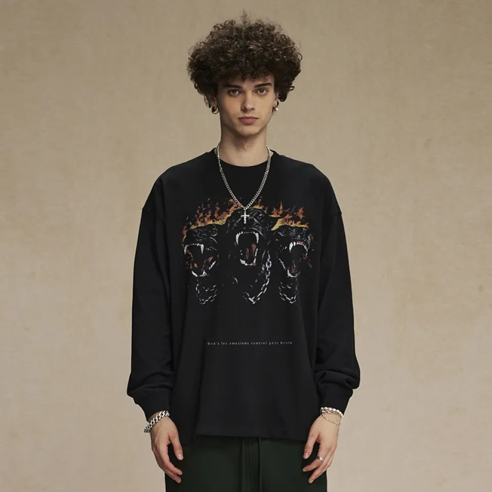 Cerberus Flame Graphic Sweatshirt S7c326285270d4a36a702345c03fd8d304 bd1e3f44
