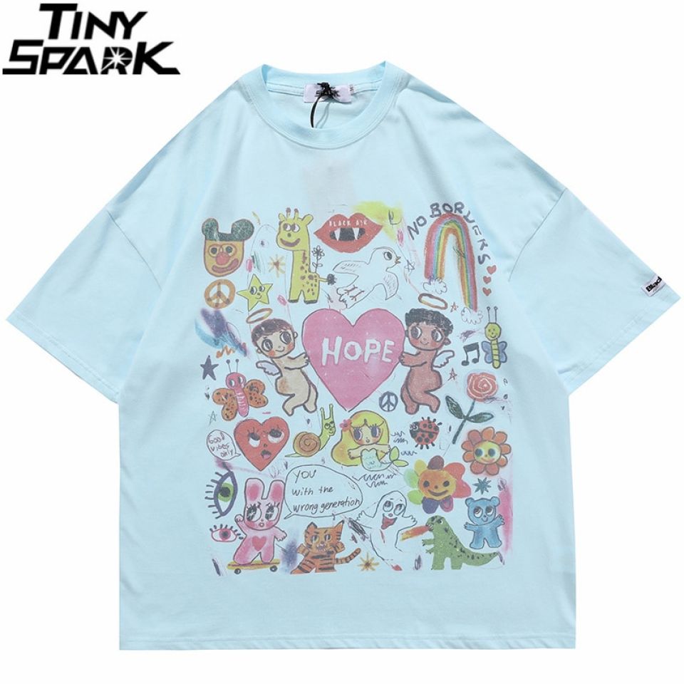 Crayon Art Graphic T-Shirt H177df842659a47f49489e2b4f3a432138 be4aaf93