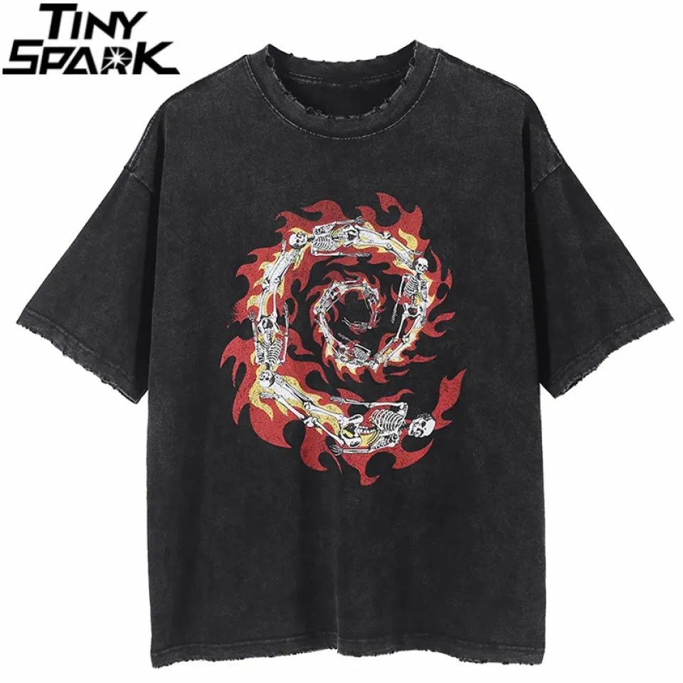 Fire Flame Skull Graphic Tee S4b4dc571695247c487476b9cb9d530f4l be0dfc47