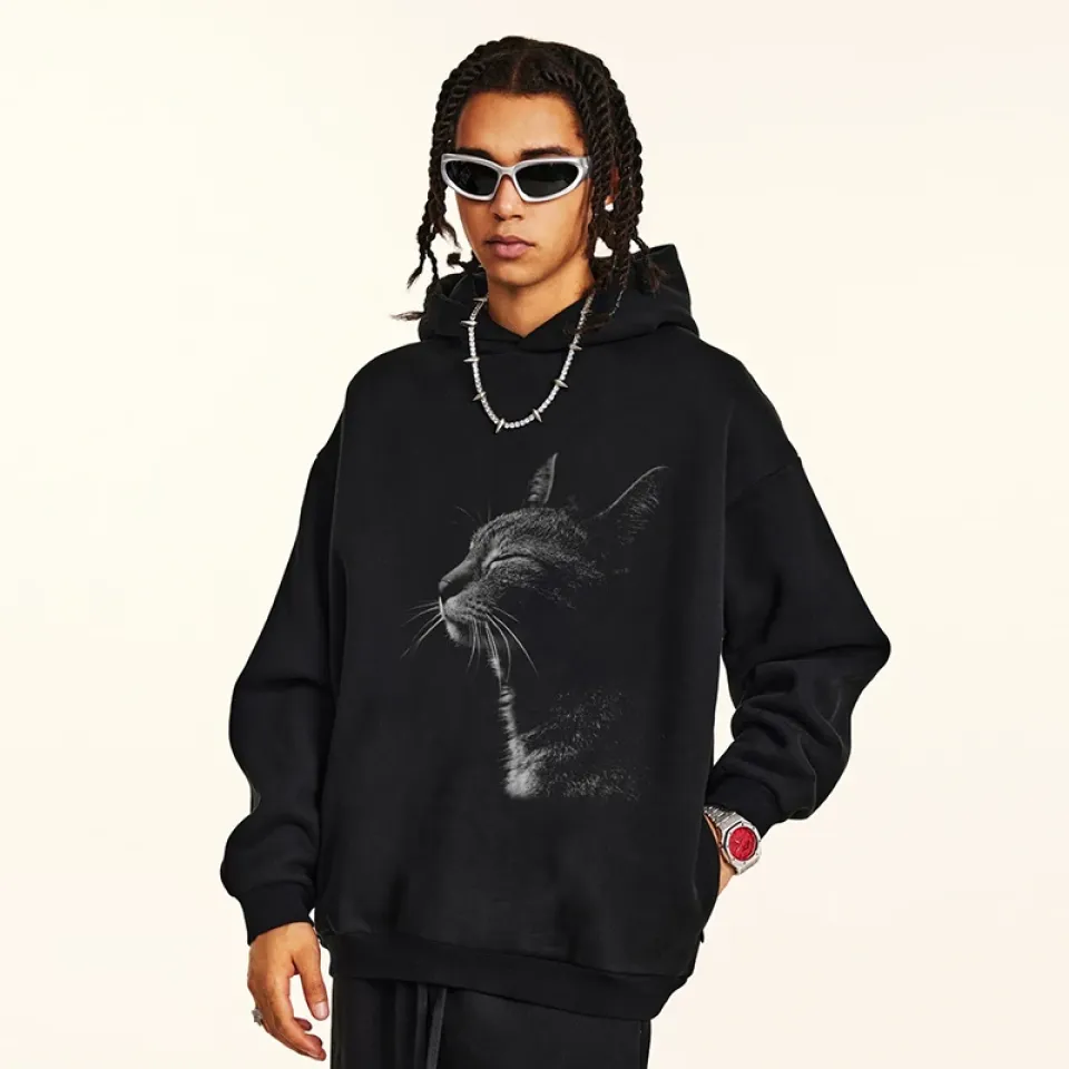 Meditation Cat Graphic Pullover Hoodie S5970225bbf2d4d448e4cc3c49eb86678Z bedb336d