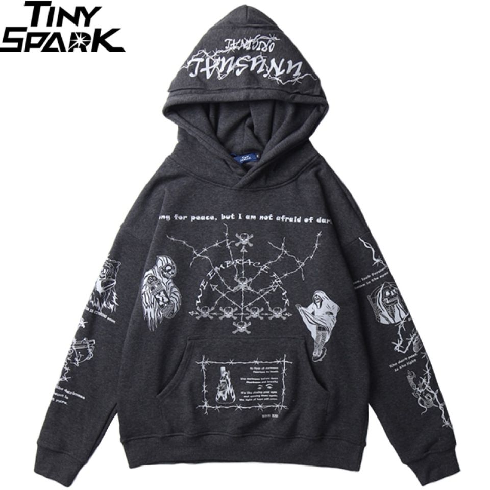 Tribal Skull Cotton Sweatshirt Hoodie