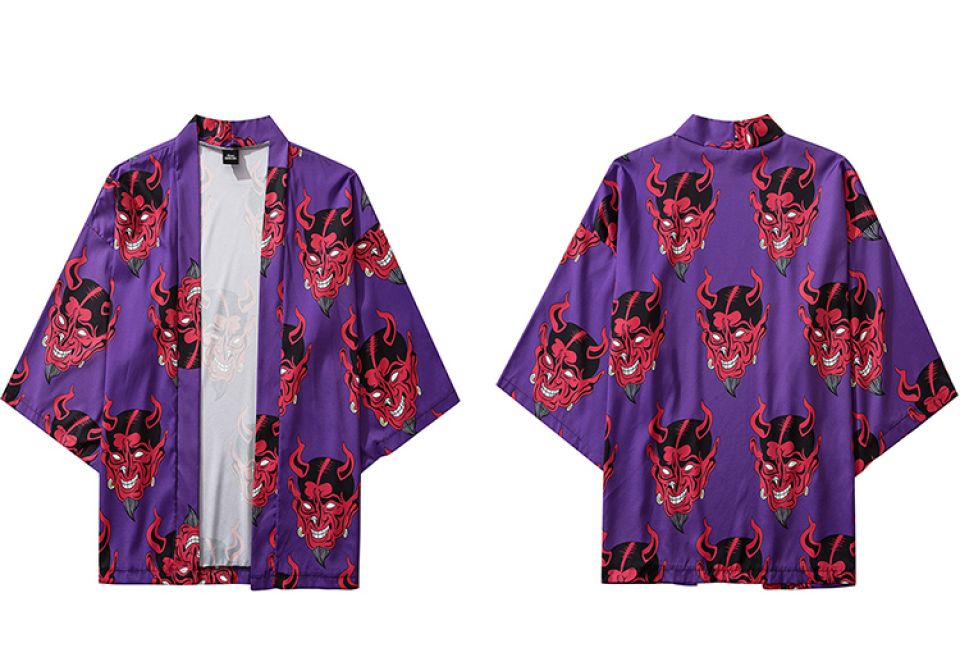 Devil Wears Pink Poly-cotton Kimono Hdd778cbd8929476fb22571adbd4a644fi c041a676