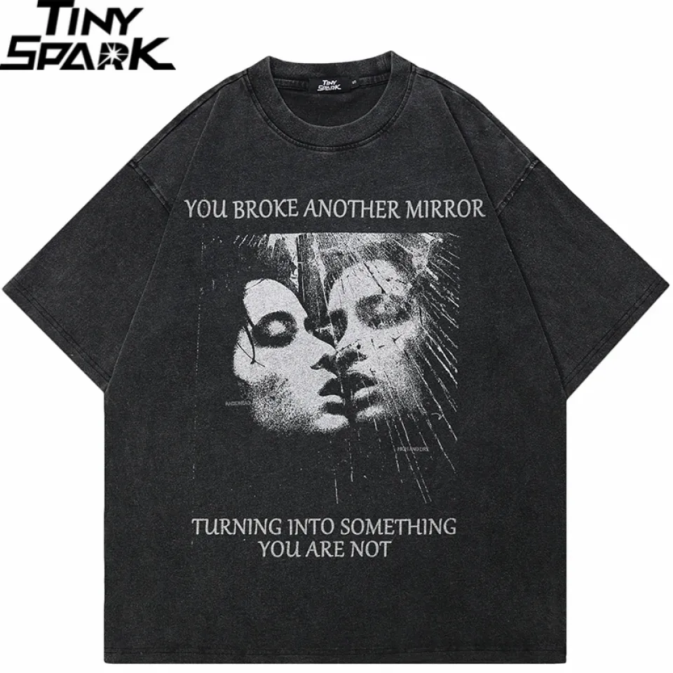 Washed Black Broken Mirror Graphic T-Shirt S517baa84d0ef438ab0891f384bb3d9ae0 c10ccc4d