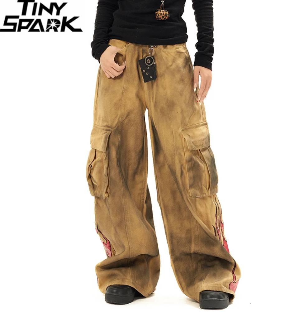 Hip Hop Flame Loose Baggy Harajuku Cargo Pants e1b25c3c 517f 4ac0 9e1d 4992804199d5221567 c2bf6fc2