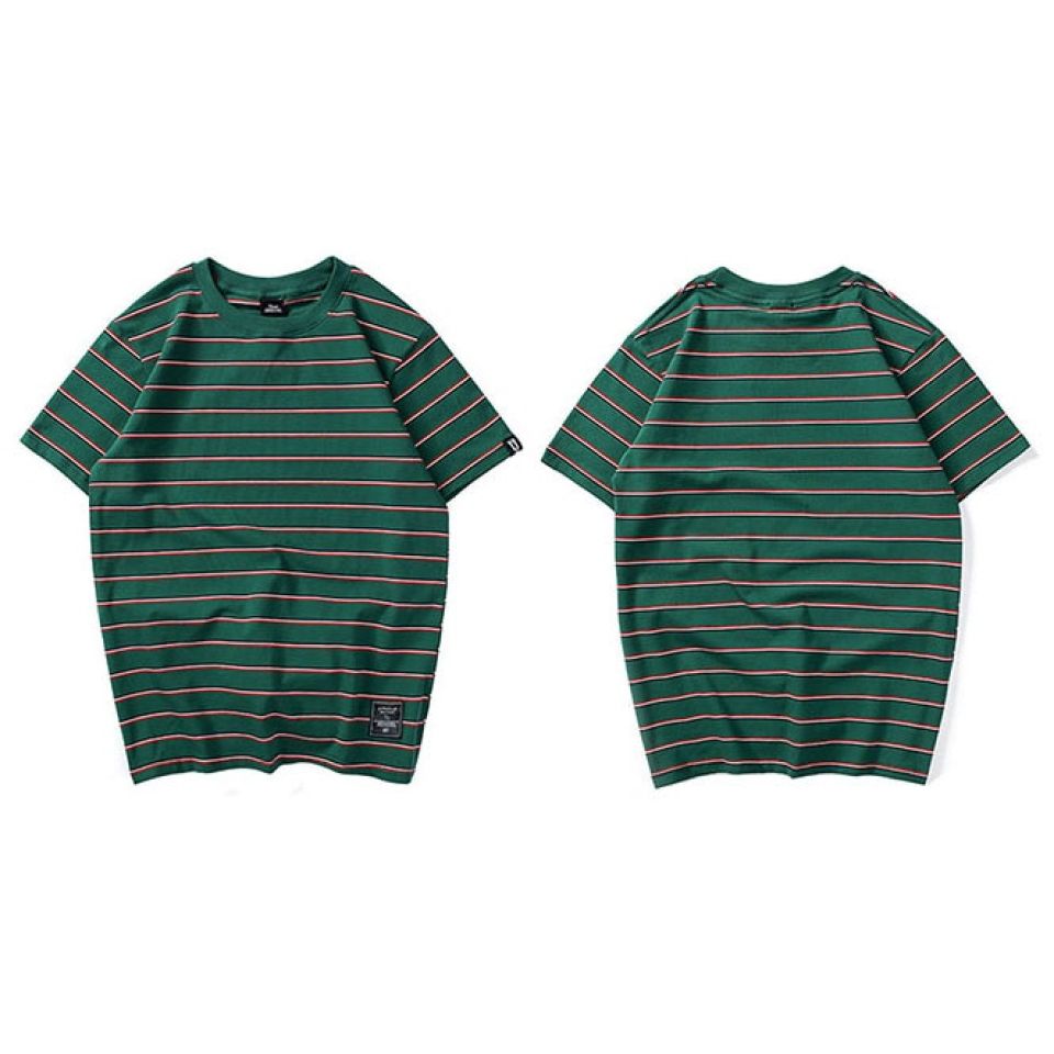 Horizontal Striped Cotton T-shirt