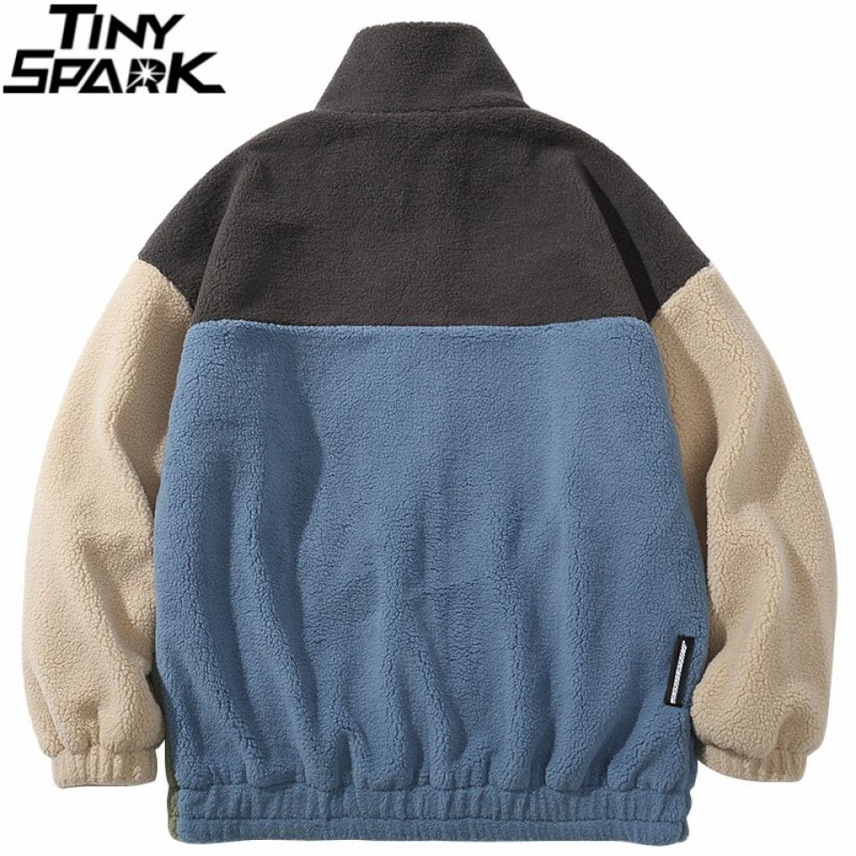 Color Block Furry Jacket H58e8e59f4a51412498d6bc2dc7869260j c3d19bc1