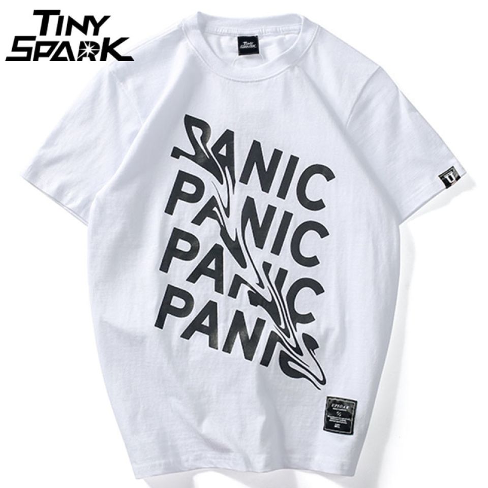 Panic Everywhere Cotton T-shirt H9f2cd5172d8243fe96c828280b2efa34o c38bd406