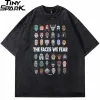 Scary Faces Graphic Washed Black T-Shirt S2192b84af91140028e8298800ba2d5da0 c3d167e5