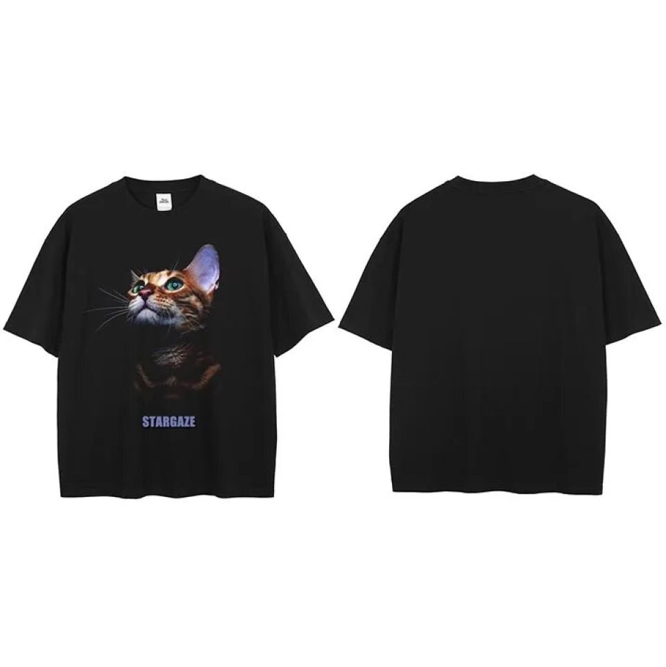Stargazing Cat Graphic Casual T-Shirt Sb2232301b0f848ffa3388b24afdf9293X c3478681