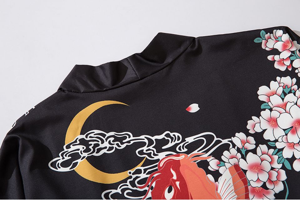 Floral Fish Poly-cotton Kimono H883c9c5776d54bc0b6de3b1d4a529fac7 c41843e7
