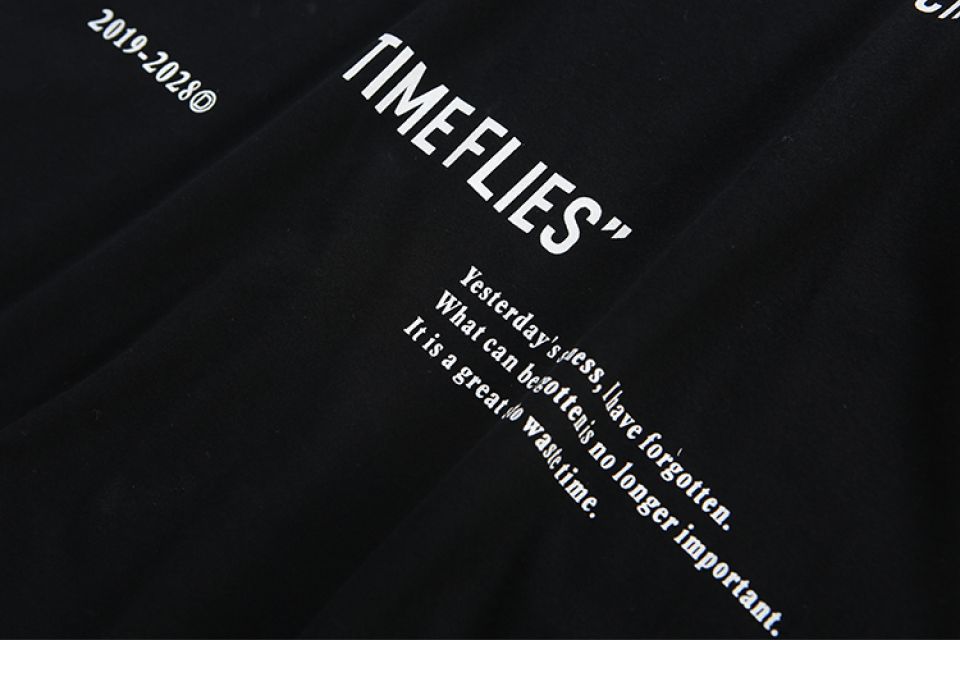 Time Flies Cotton T-shirt H8f1a03f1e6c34bb19f07b2815901238bv c4b4305a