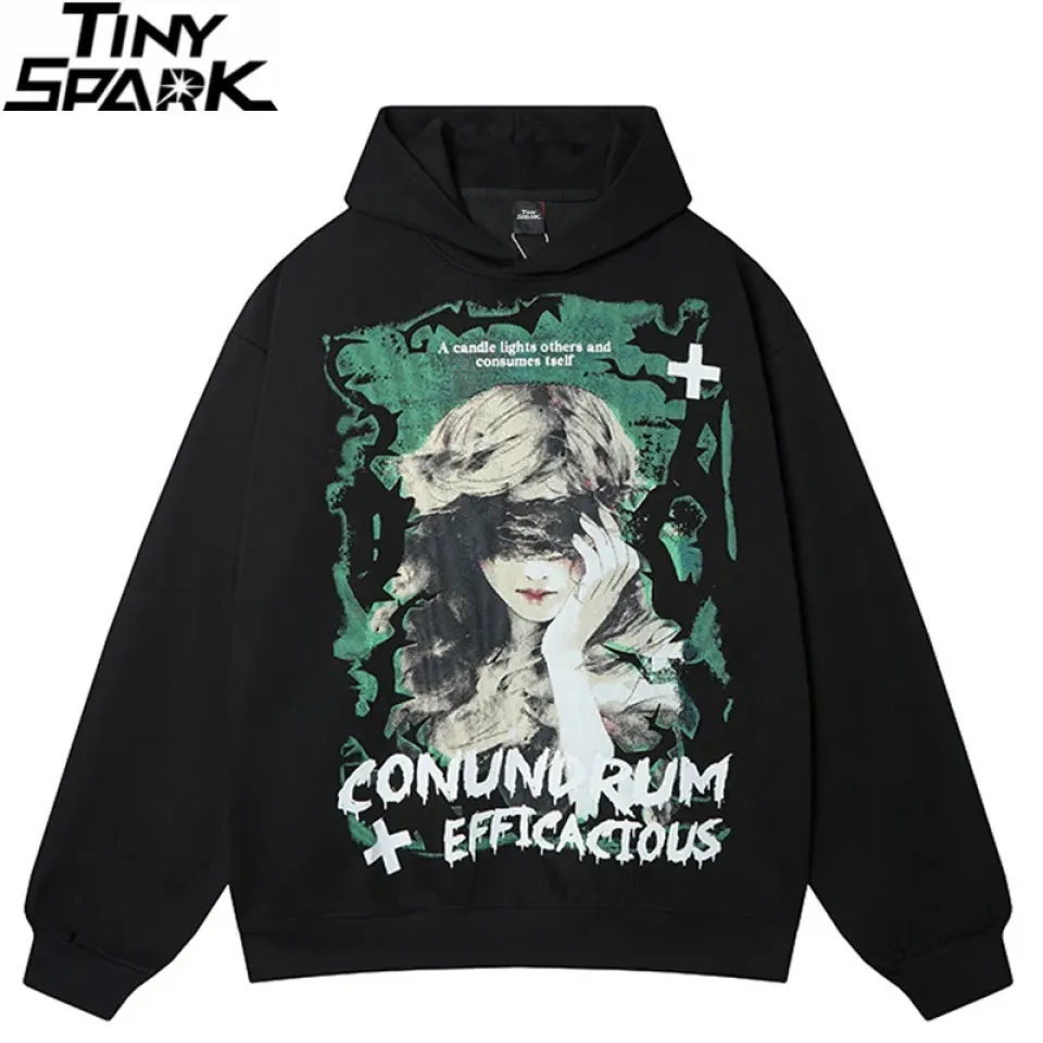 Grunge Blindfolded Girl Graphic Hoodie S24c9452cdb004012a0f36c562d3de2f1e c4f5a080