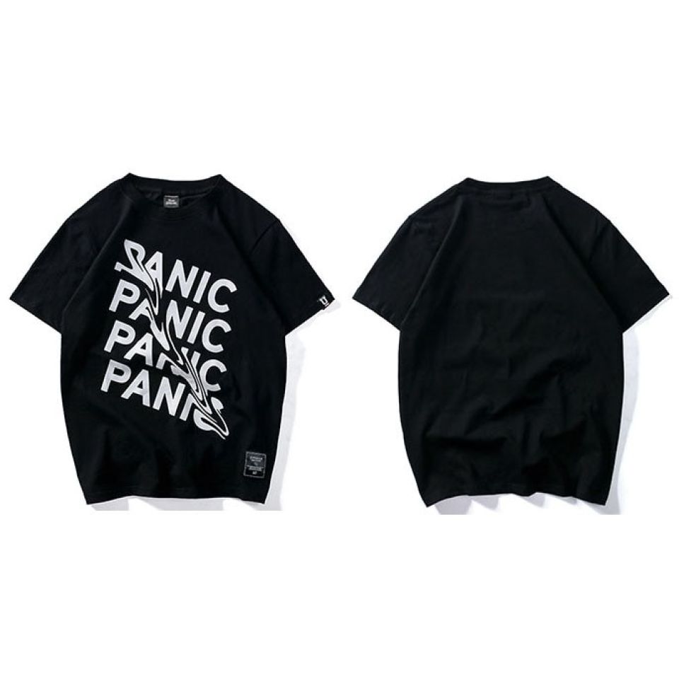 Panic Everywhere Cotton T-shirt Hf7ad4da5af2344d5929c5c8f6ae42657f c5ee89de