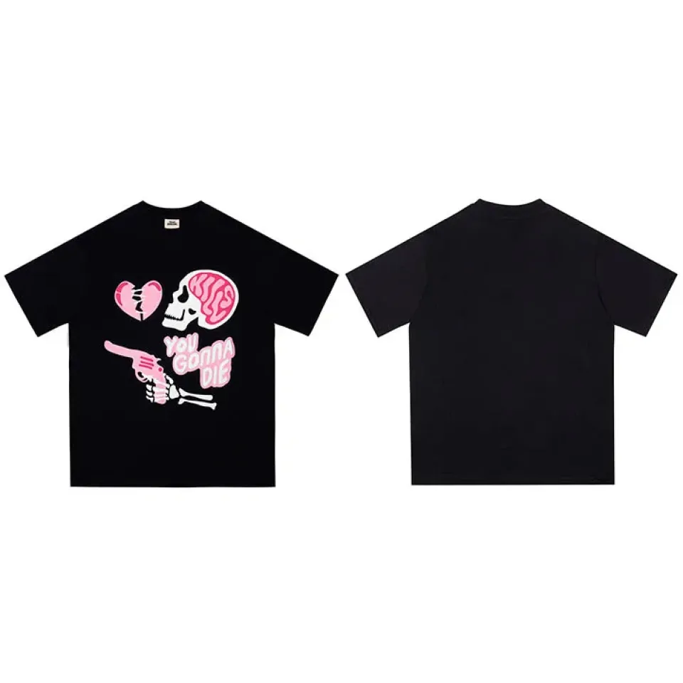 Broken Heart and Skull Graphic Print T-Shirt S090067c597e04f9d9cd85955ee3727e5m c9d8fc4b