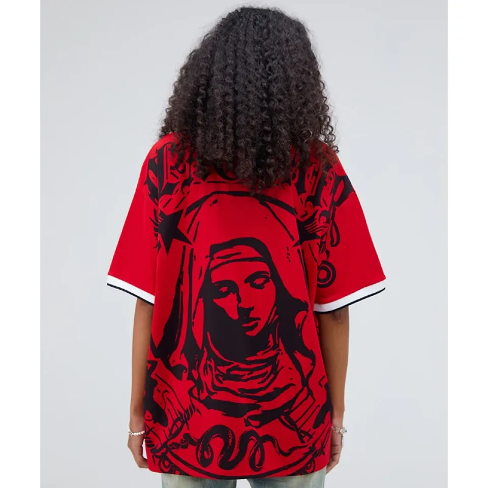 Virgin Mary Graphic Embroidery Tee S80b30205d28b4a9a81efe7c383fcc173H c93a60c1