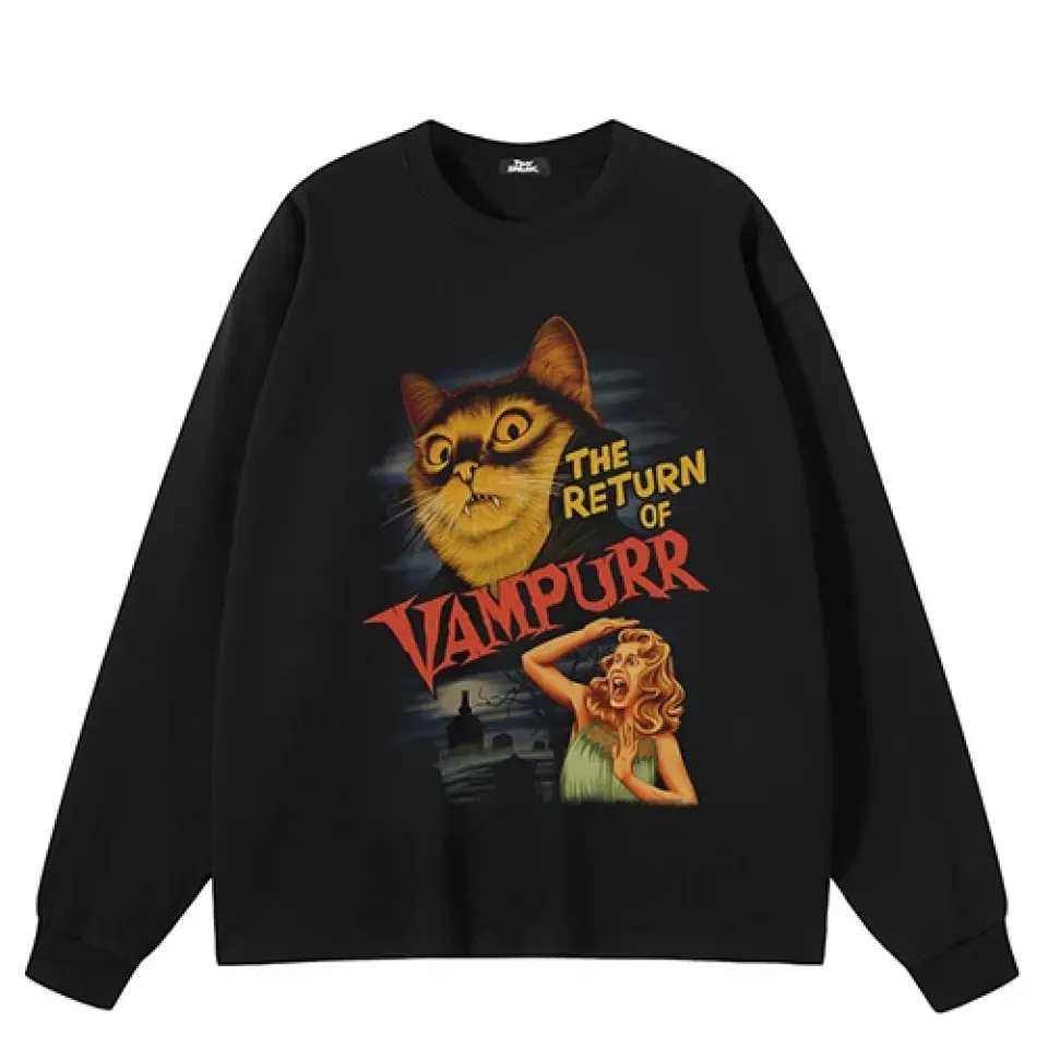 Return Of Vampurr Cat Graphic Sweatshirt S9a55a34d327f458796e74e406388c73bB c9453942