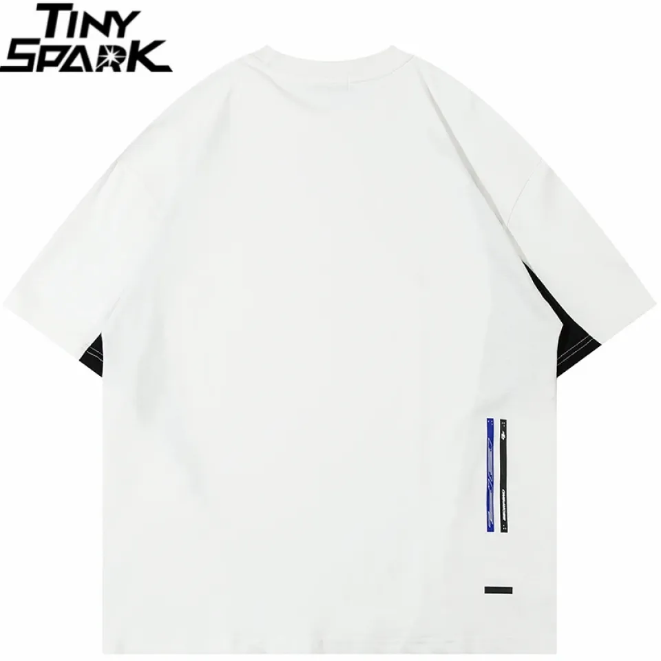 Oversized Solid Colour Patchwork T-Shirt S3d2c8c9bcf614d92b1aa04b5e7107609i cab4a317