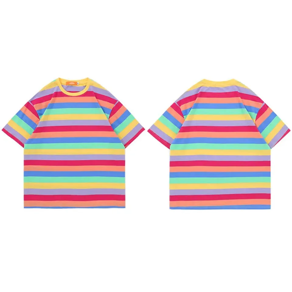 Retro Striped Hip Hop T-Shirt S550a059c008142d6b1bb26d602c3daa8F ca3540f1