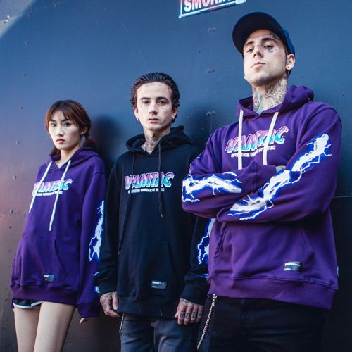 Cool Lightning 3D Print Poly-cotton Sweatshirt Hoodie