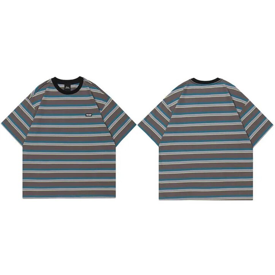 Red Grey Striped Oversized Tees S011c331a4fdf44fd9106ccfa516dc31bA cc6b91f3