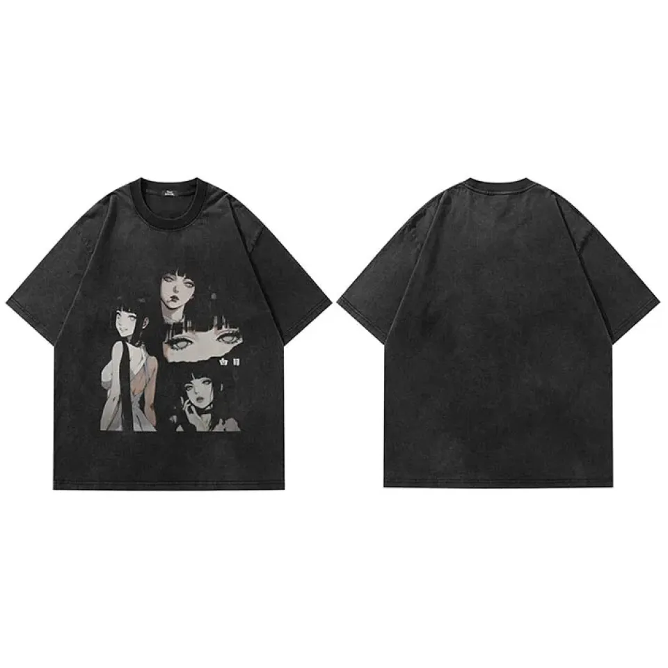 Anime Girls Collage Graphic T-Shirt Sb76613c84d294b0a97ae357ec2c4ff83A d3ed6d2d