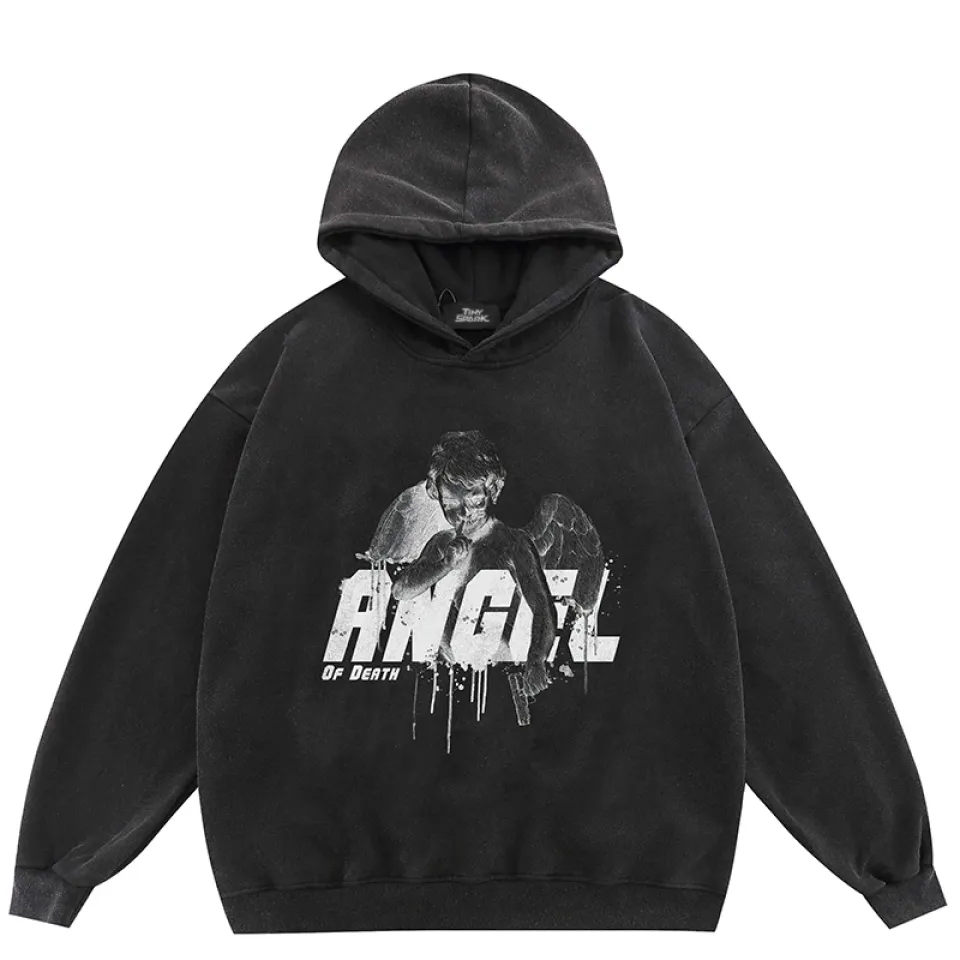 White Sparkling Angel Graphic Hoodie S251ed693ae2f468988aa1d06e382c38eN d4b9689b