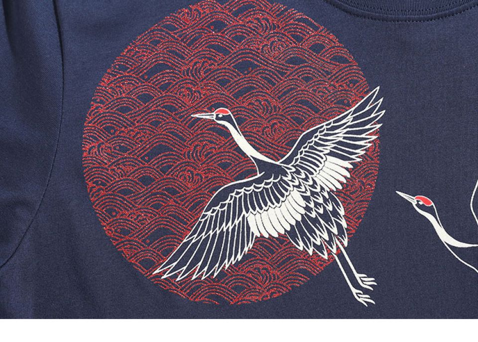 Flying Cranes And Sun Cotton T-shirt 23 Flying Cranes And Sun Cotton T-shirt HTB1DWN aODxK1RjSsphq6zHrpXan d69b1e44