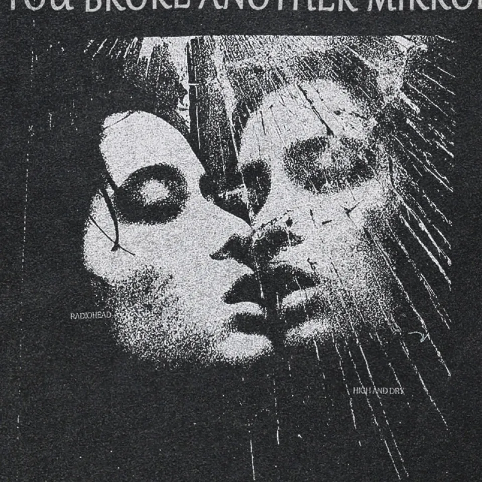 Washed Black Broken Mirror Graphic T-Shirt S8d34b6ca16224f4dbea5f36272b7cddfq d7d9e09f