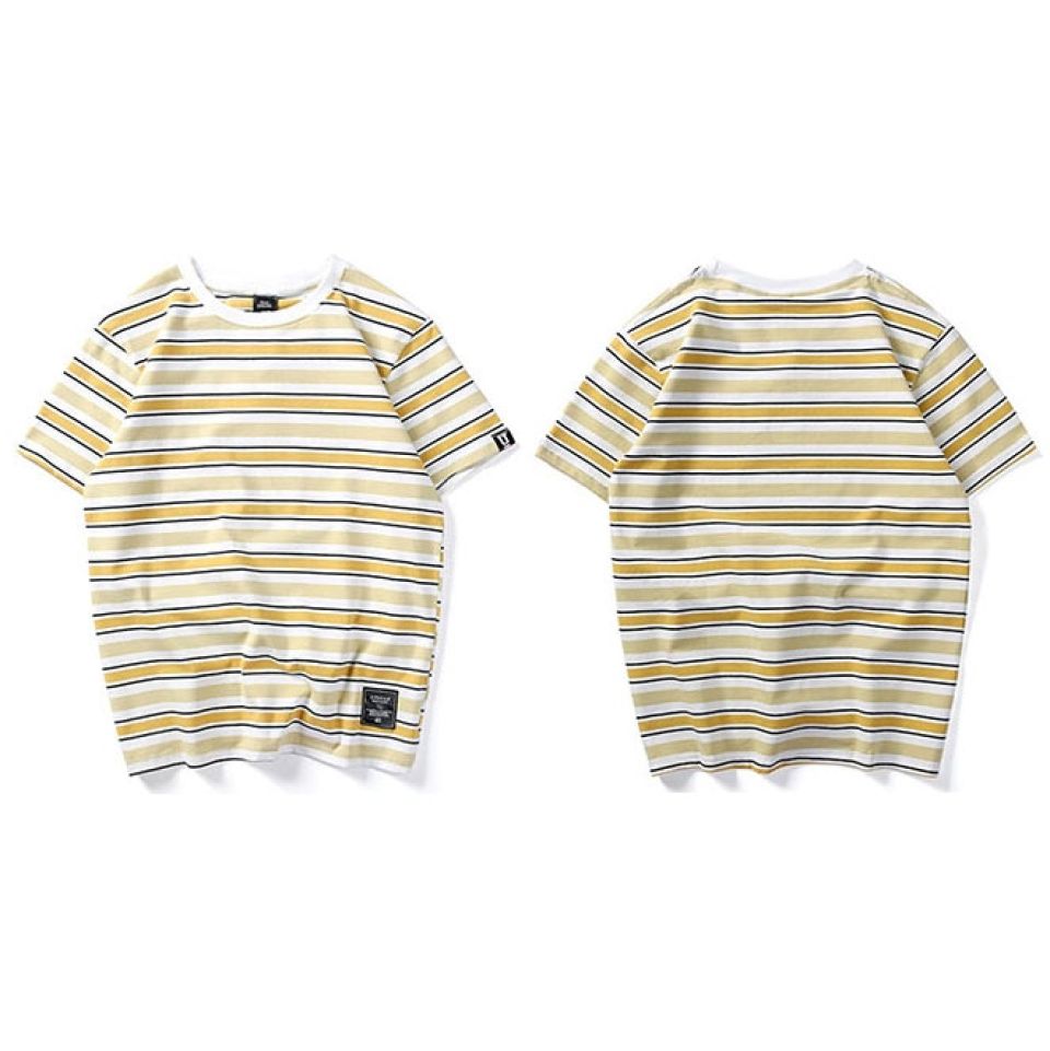 Horizontal Striped Cotton T-shirt