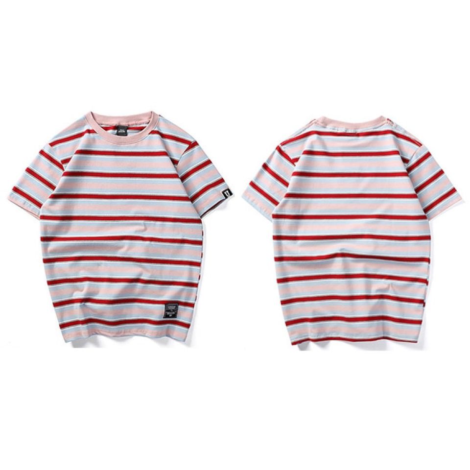 Horizontal Striped Cotton T-shirt