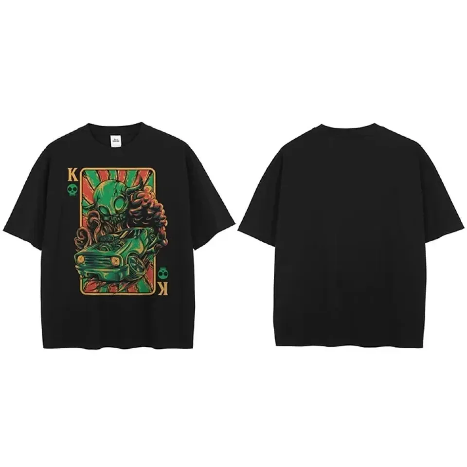 Alien Playing Card Graphic T-Shirt S436a867710d440098b9dec2a758c501eD d981dc7c