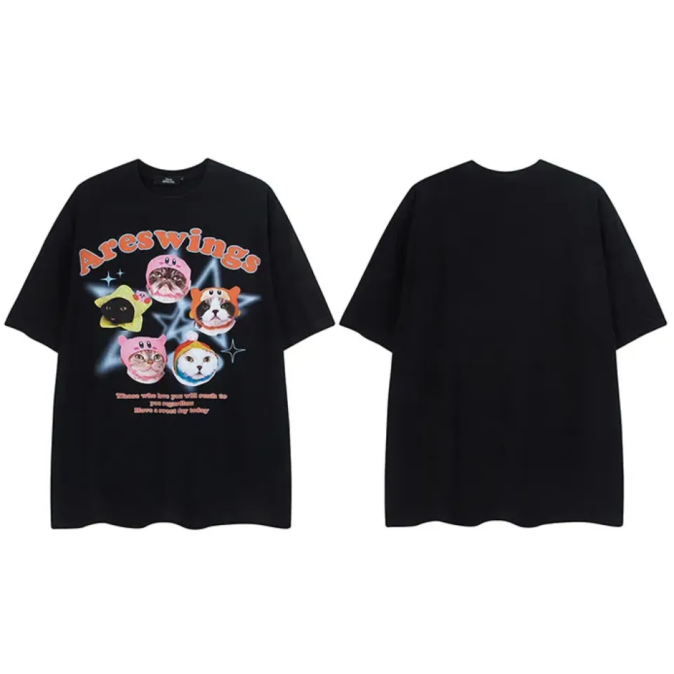 Funny Cats Multi-Character Graphic T-Shirt S66d04bc7706e4496a3f7c6f91ef30dc5m d9f6687a