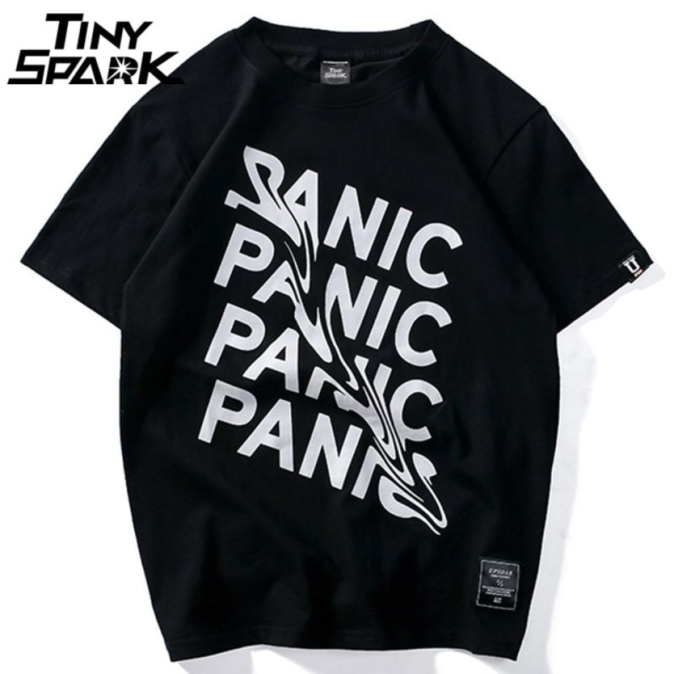Panic Everywhere Cotton T-shirt H2f3a7972c8f44cdfbc732031e49ca946b da8ab72e