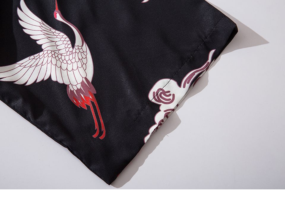 Japanese Heron Poly-cotton Kimono H362c9e439a9546b99956b0209db4419ca db1f07f8